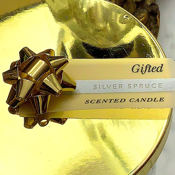 DW HOME CANDLE SILVER SPUCE GIFTED BOW 2 WICK 15 Oz NEW GOLD - Picture 5 of 6